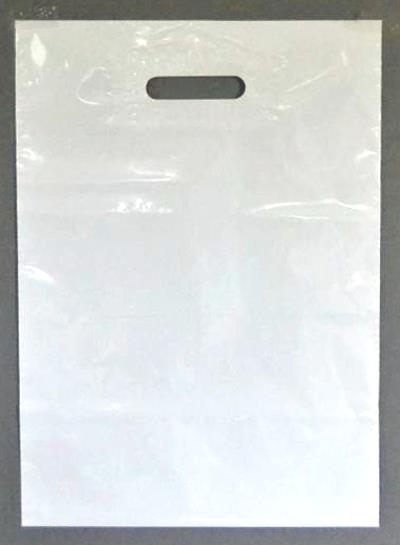 Weiß Patch Griff PE Tragetaschen 375 X 75 X 450 Mm (15 X 18 + 7,6 Cm